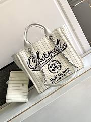 	 Bagsaaa Chanel Large Shopping White Bag 34cm - 1