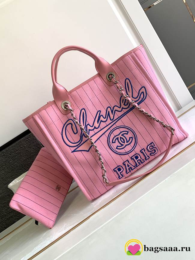 	 Bagsaaa Chanel Large Shopping Pink Bag 34cm - 1