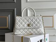 	 Bagsaaa Chanel Coco Handle White Bag - 24x14x10cm - 1