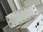	 Bagsaaa Chanel Coco Handle White Bag - 24x14x10cm - 4