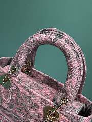 	 Bagsaaa Lady Dior Pink Toile de Jouy Embroidery - 24cm - 4