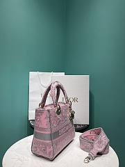 	 Bagsaaa Lady Dior Pink Toile de Jouy Embroidery - 24cm - 6