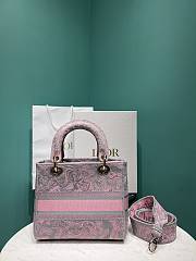 	 Bagsaaa Lady Dior Grey Toile de Jouy Embroidery - 24cm - 6