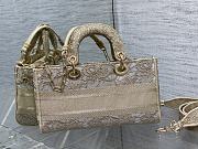 Bagsaaa Dior Lady D-Joy Gold D-Lace Embroidery with Macramé Effect - 26 *13.5 *5cm - 5