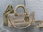 Bagsaaa Dior Lady D-Joy Gold D-Lace Embroidery with Macramé Effect - 26 *13.5 *5cm - 3