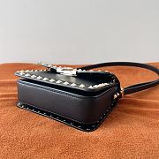Bagsaaa Valentino Garavani Rockstud Shoulder Black Bag - 18.5x12x8cm - 5