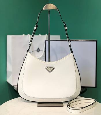 	 Bagsaaa Prada Hobo Saffiano White Bag - 18.5x4x30cm
