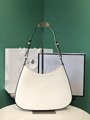 	 Bagsaaa Prada Hobo Saffiano White Bag - 18.5x4x30cm - 2