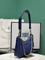	 Bagsaaa Prada Re-Nylon mini-bag Dark Blue - 22x18x6cm - 4