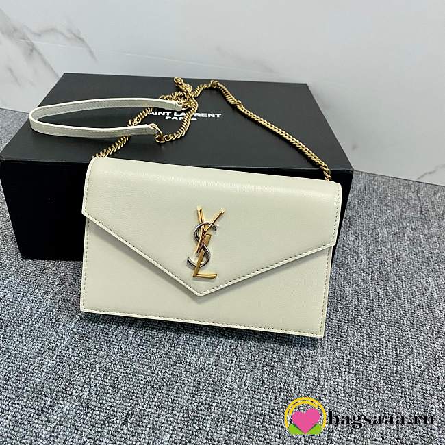 Bagsaaa YSL Cassandra Shoulder White Bag - 19x12.5x3.5cm  - 1