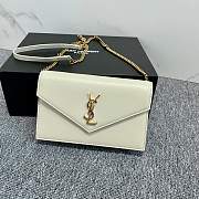 Bagsaaa YSL Cassandra Shoulder White Bag - 19x12.5x3.5cm  - 1