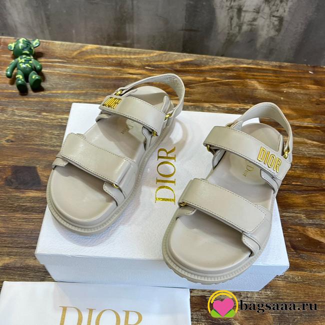 Bagsaaa Dior act sandal lambskin leather beige - 1