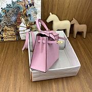 Bagsaaa Hermes Kelly Lizzard Pink Leather - 25cm - 2