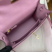Bagsaaa Hermes Kelly Lizzard Pink Leather - 25cm - 3