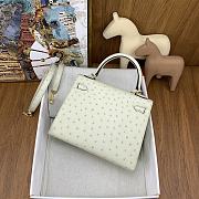 Bagsaaa Hermes Kelly Ostrich Leather - 25cm - 3