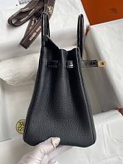 	 Bagsaaa Hermes Birkin Touch Togo Leather and Shiny Niloticus Crocodile Black - 25cm - 2