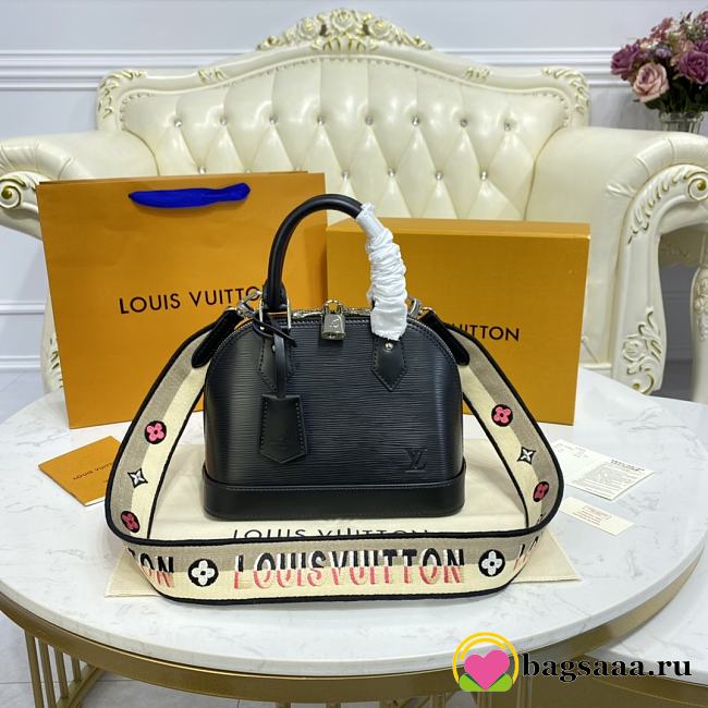 Bagsaaa Louis Vuitton Alma BB Epi Leather Black Bag - 23.5 x 17.5 x 11.5cm - 1