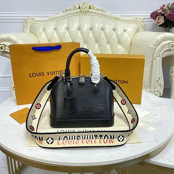 Bagsaaa Louis Vuitton Alma BB Epi Leather Black Bag - 23.5 x 17.5 x 11.5cm