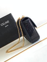 	 Bagsaaa Celine Chain Shoulder Bag Triomphe in black - 20.5 X 10.5 X 4 - 4