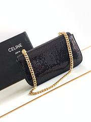 	 Bagsaaa Celine Chain Shoulder Bag Triomphe in black - 20.5 X 10.5 X 4 - 2