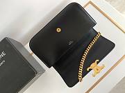 	 Bagsaaa Celine Chain Shoulder Bag Triomphe in Black Crystal Logo - 20.5 X 10.5 X 4 - 3