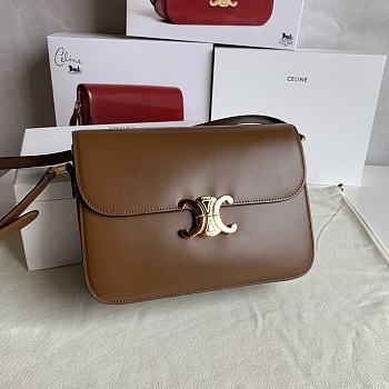 	 Bagsaaa Celine Classique Triomphe In shiny Calfskin Leather Brown - 25 X 18 X 7.5 cm
