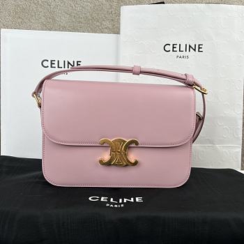 Bagsaaa Celine Classique Triomphe In shiny Calfskin Leather Pink - 22.5 X 16.5 X 7.5 cm