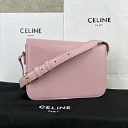 Bagsaaa Celine Classique Triomphe In shiny Calfskin Leather Pink - 22.5 X 16.5 X 7.5 cm - 2