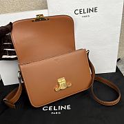 	 Bagsaaa Celine Classique Triomphe In shiny Calfskin Leather Brown - 22.5 X 16.5 X 7.5 cm - 6
