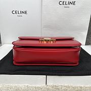 	 Bagsaaa Celine Classique Triomphe In shiny Calfskin Leather Red - 22.5 X 16.5 X 7.5 cm - 6