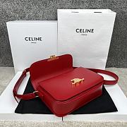 	 Bagsaaa Celine Classique Triomphe In shiny Calfskin Leather Red - 22.5 X 16.5 X 7.5 cm - 5