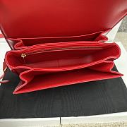 	 Bagsaaa Celine Classique Triomphe In shiny Calfskin Leather Red - 22.5 X 16.5 X 7.5 cm - 4