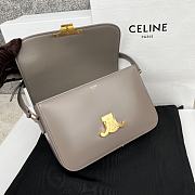 	 Bagsaaa Celine Classique Triomphe In shiny Calfskin Leather Grey - 22.5 X 16.5 X 7.5 cm - 6