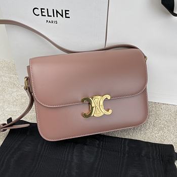 	 Bagsaaa Celine Classique Triomphe In shiny Calfskin Leather Dust Pink - 22.5 X 16.5 X 7.5 cm