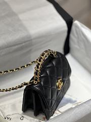Bagsaaa Chanel Small Lambskin Flap Black Bag - 12.5x9.5x3.5cm  - 3