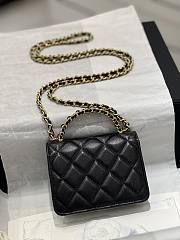 Bagsaaa Chanel Small Lambskin Flap Black Bag - 12.5x9.5x3.5cm  - 5