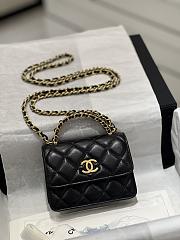 Bagsaaa Chanel Small Lambskin Flap Black Bag - 12.5x9.5x3.5cm  - 6