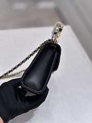 	 Bagsaaa Chanel Small Lambskin Flap Black Bag - 11.5x14.5x5.5cm - 3