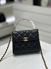 	 Bagsaaa Chanel Small Lambskin Flap Black Bag - 11.5x14.5x5.5cm - 5