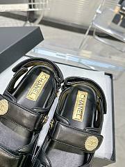 Bagsaaa Chanel Sandals Lambskin Leather Black - 5