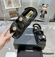 Bagsaaa Chanel Sandals Lambskin Leather Black - 1