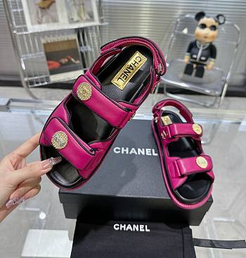 	 Bagsaaa Chanel Sandals Lambskin Leather Pink