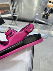 	 Bagsaaa Chanel Sandals Lambskin Leather Pink - 3
