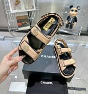 	 Bagsaaa Chanel Sandals Lambskin Leather Beige - 1