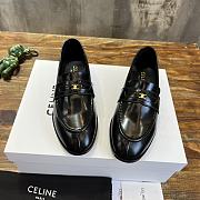 Bagsaaa Celine Black Loafers With Triomphe Logo - 1