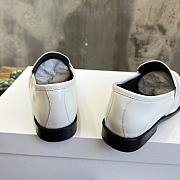 	 Bagsaaa Celine White Loafers With Triomphe Logo - 6