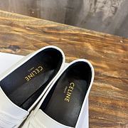 	 Bagsaaa Celine White Loafers With Triomphe Logo - 3