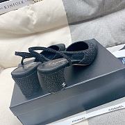 	 Bagsaaa Chanel Mary Jane Crystal Black Shoes 6.5 cm - 5