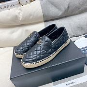 Bagsaaa Chanel Espadrilles Shoes Quilted Leather Black  - 1