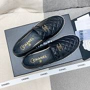 Bagsaaa Chanel Espadrilles Shoes Quilted Leather Black  - 6